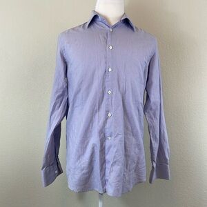 Canali 100% cotton button down long sleeve shirt size 41-16